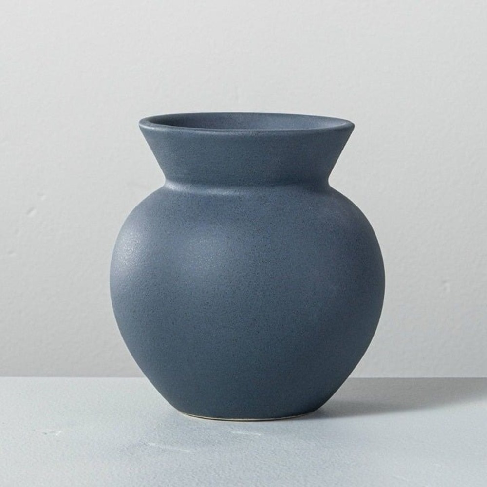 4" Ceramic Bud‎ Vase Flared Rim Dark Blue - Hearth & Hand Magnolia, Target